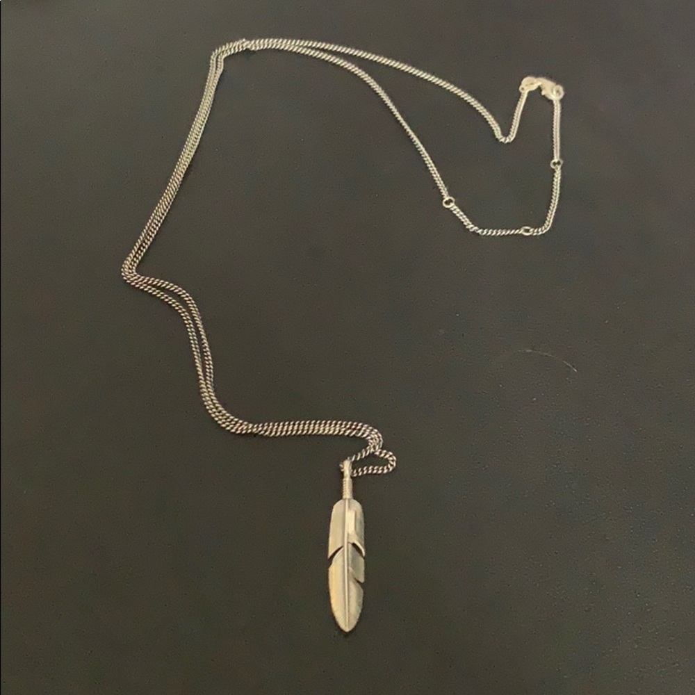 Silver Feather Necklace